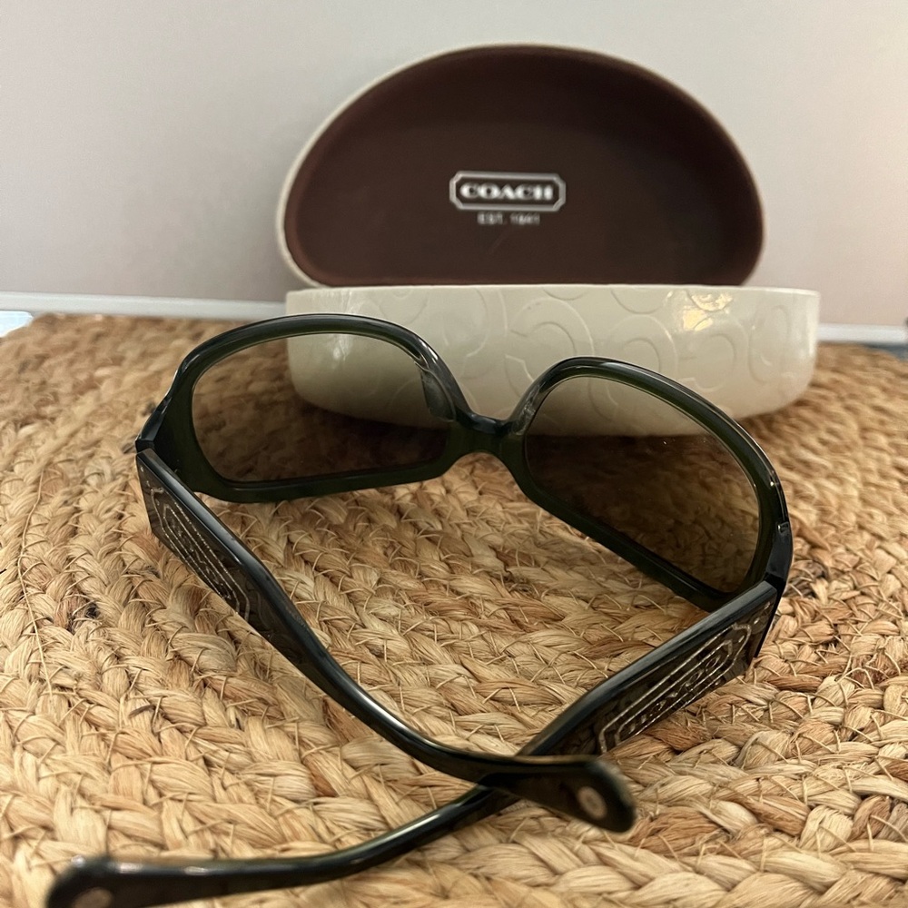 Coach Dark Sunglasses with Embossed Case
